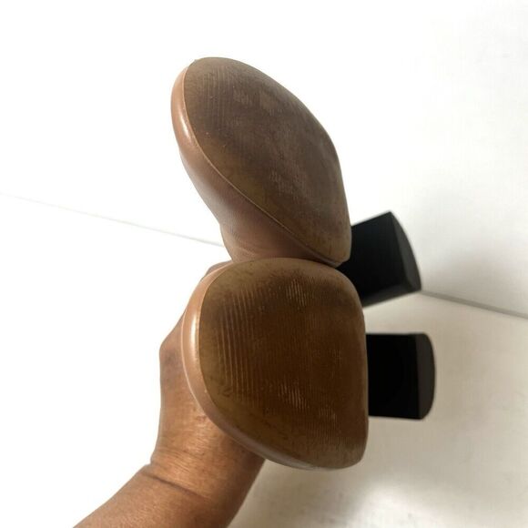 Everlane Women 8.5 Beige Stretch Leather Heel Slip On Comfort Classic Pump Italy - Picture 7 of 10